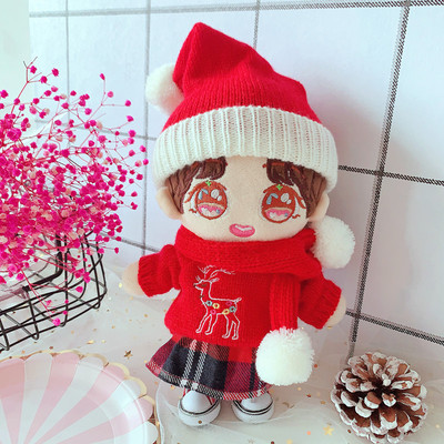 taobao agent Red colored woolen sweater, rag doll, 20cm