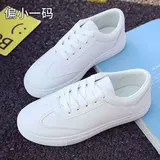 Canvas Shoes Super Fire ins -fire ins, корейская версия Harajuku ulzzang Wild Hong Kong вкусный вкусный ретро -молния маленькая белая туфли прилив