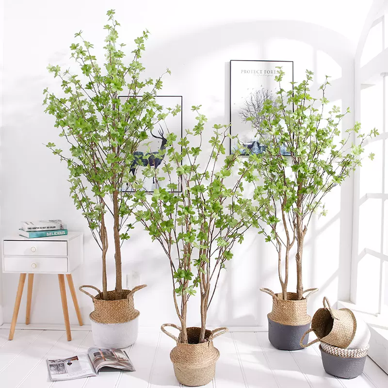 北欧ins风大型仿真植物装饰吊钟树室内假绿植客厅落地