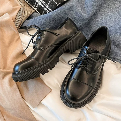 Туфли на платформе для кожаной обуви, обувь в английском стиле, из натуральной кожи, коллекция 2022, в британском стиле