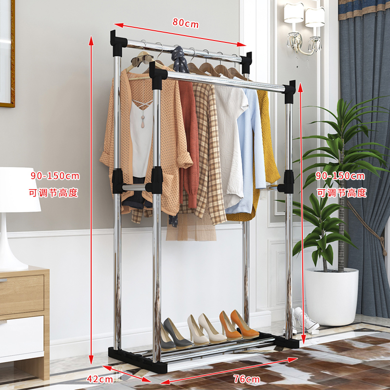 Buy Single pole-simple clothes racks floor bedrooms cool indoor drying ...