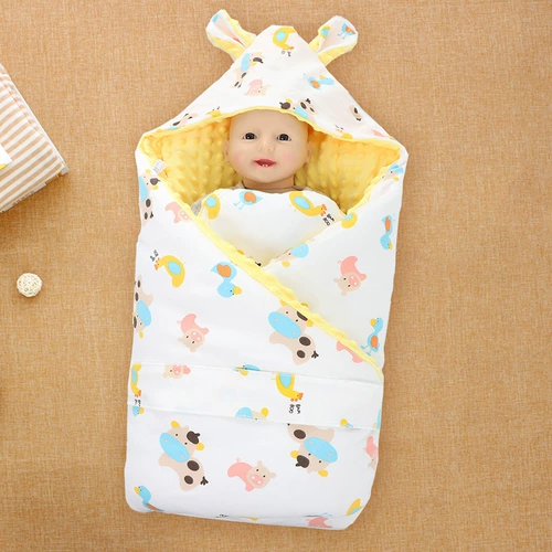 Детское хлопковое утепленное одеяло для новорожденных для младенца для выхода на улицу