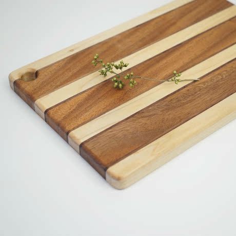 触造touge 黄杨木/南美黑胡桃木拚木砧板水果板托盘厨房烘培用品