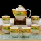 Bộ trà Kung Fu chống bỏng hai lớp bằng sứ có bộ lọc ấm trà retro Trung Quốc tách trà màu xanh và trắng sứ gia dụng cốc uống trà Trà sứ