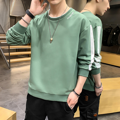 taobao agent Men's autumn T-shirt, trend bottom shirt, jacket, sweatshirt, 2021 collection, long sleeve, Korean style
