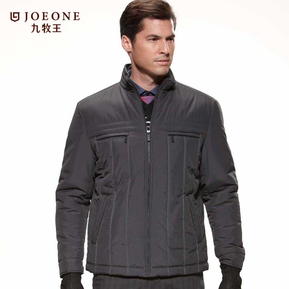 特献 九牧王冬季男装中年男士休闲棉衣男装外套厚棉衣jkc5535510