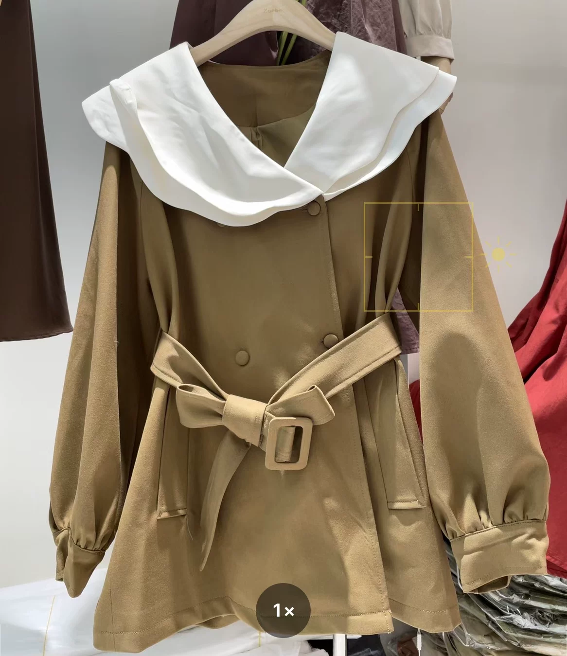 Осеннее пальто-тренч, короткий двурядный doll, куртка, коллекция 2022, британский стиль, новая коллекция