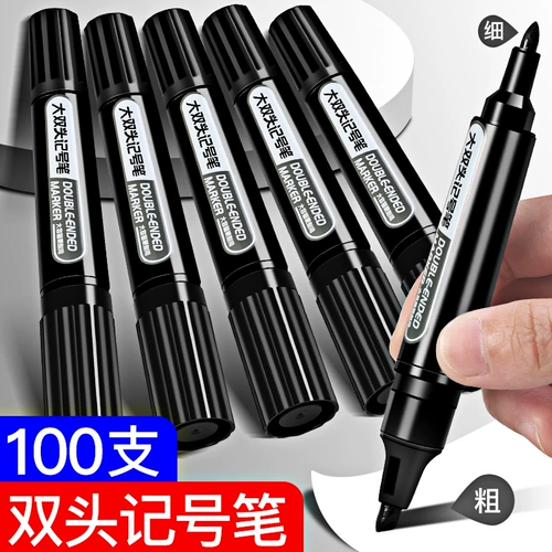 Двусторонняя черная стираемая цифровая ручка, художественный водостойкий быстросохнущий карандаш для губ для школьников, оптовые продажи, не выцветает