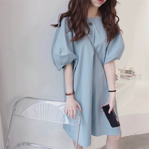 Летняя одежда, синее платье, юбка, коллекция 2021, яркий броский стиль, французский стиль