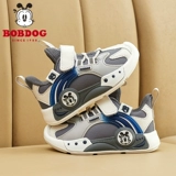 Спортивная обувь Babudou для мальчиков, весенне-осенняя кожаная обувь, новинка 2024 года, модная повседневная детская обувь на нескользящей мягкой подошве, тренд