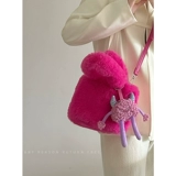 陈慕家 Зимняя сумка через плечо, монстр, плюшевая сумка на одно плечо