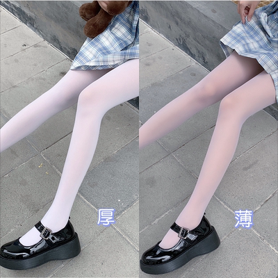 taobao agent Japanese white socks, velvet spring demi-season thin swan, fitted