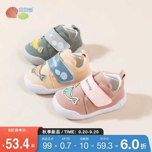 Нескользящая детская спортивная обувь для отдыха на липучке подходит для мужчин и женщин для девочек для раннего возраста, мягкая подошва, осенняя, 1-3 лет