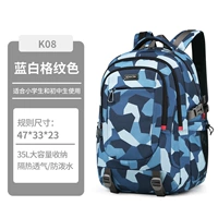 K08-2 Blue и White Plaid-Medium