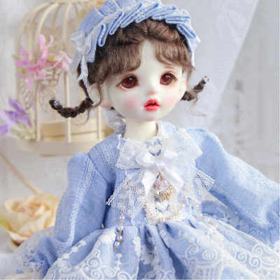 taobao agent Bankruptcy girl free shipping spot 1/6 points BJD baby dress dress large six -cocked skirt blue suit