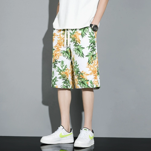 Летние шорты, пляжные быстросохнущие шелковые штаны для влюбленных, большой размер