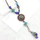 Оригинальный керамический декор ручной работы, универсальное ожерелье, свитер, длинная цепочка, этнический аксессуар, подвеска, простой и элегантный дизайн, этнический стиль