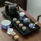 Wujin đá một mảnh khay trà Kung Fu ấm trà nhà đơn giản phòng khách hoàn toàn tự động bàn trà bộ nhỏ ánh sáng hiện đại sang trọng bếp đun nước pha trà seko Bàn trà điện