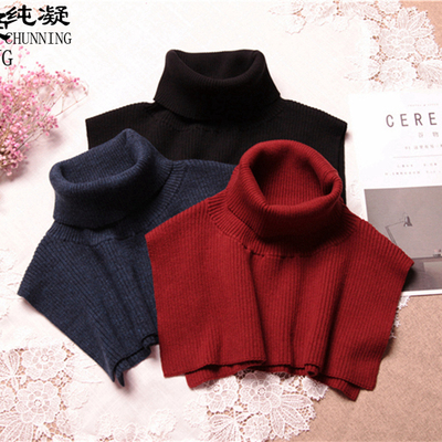 taobao agent Demi-season cotton knitted woolen false collar, keep warm long-sleeve, scarf, 2025 sample