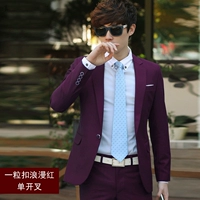 Одна пряжка романтический красный костюм+брюки+жилет