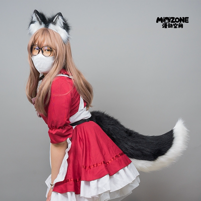 taobao agent Beast ears as cat ears hoop, wolf tail COS props, animal ears hoop simulation animal ears tail set