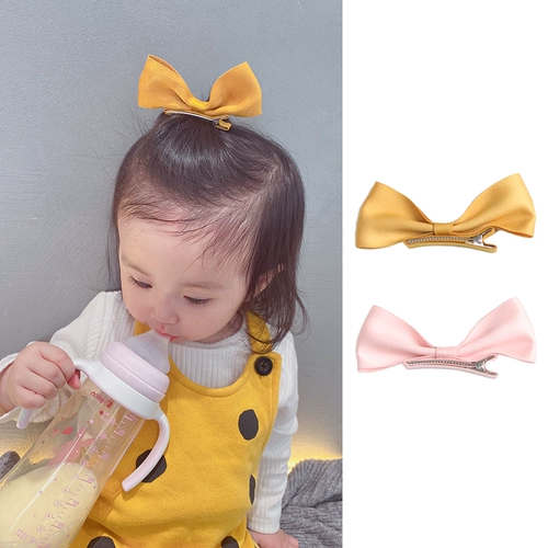 Детская цветная заколка для волос, трехмерные шпильки для волос с бантиком, безвредный наряд маленькой принцессы, аксессуар для волос, не повреждает волосы