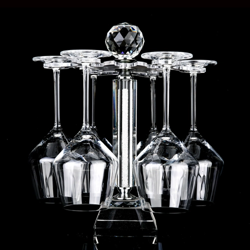 Хрустальный креативный бокал для домашнего использования, большой держатель для стакана, комплект, европейский стиль, легкий роскошный стиль