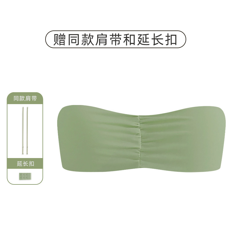 无肩带内衣女抹胸美背防滑夏薄款小胸低胸超薄隐形半杯裹胸文胸罩 带防实拍商品图
