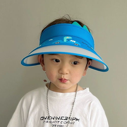 Детский летний мультяшный динозавр для мальчиков для девочек на солнечной энергии, солнцезащитная шляпа