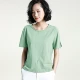 Phụ nữ mùa hè mới 2021 tính khí ngắn tay Hàn Quốc áo thun cổ tròn rộng rãi của phụ nữ áo khoác cotton giản dị của phụ nữ mùa hè - Áo phông