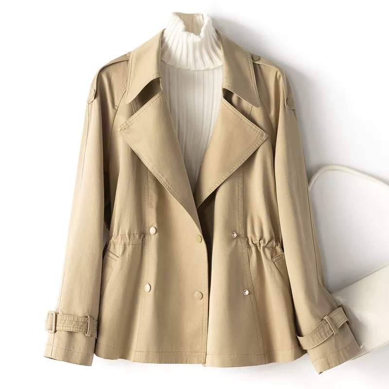 Демисезонное trench-coat, куртка для отдыха, корейский стиль, британский стиль, для подростков