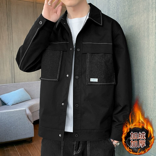 Утепленная демисезонная трендовая брендовая куртка, коллекция 2022, в корейском стиле, свободный крой