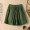 Green elastic waist linen (shorts)