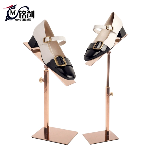 Золотая высокая трубка из нержавеющей стали на высоком каблуке, стенд, обувная колодка, система хранения, розовое золото