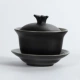 Ju Sheng đồ đá bên nồi trà cổ gốm đen đất sét Nhật Bản Đài Loan Kung Fu bộ ấm trà gốm nắp bát - Trà sứ