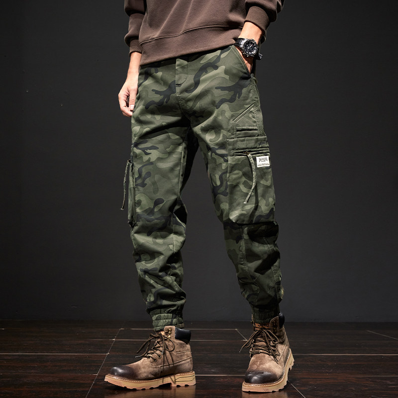Men's Clothing Camouflage Overalls Men's Outdoor Camouflage Pants Fashion Cargo Pants Multi-bag Pants Tide Loose Leggings Paratrooper Outdoor_viptrois.com