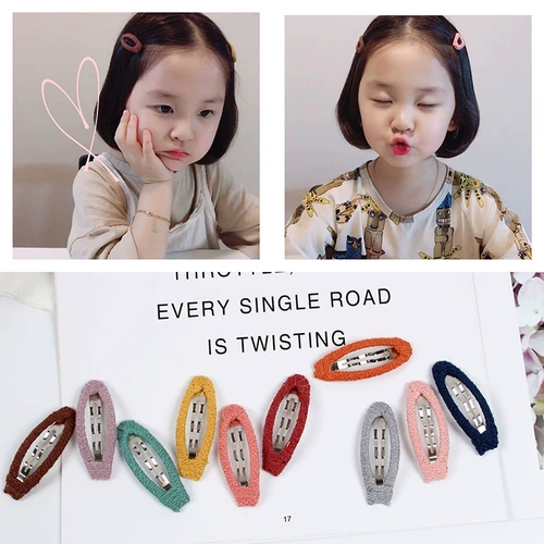 Детская базовая универсальная заколка для волос, милая челка, заколка-крабик, аксессуар для волос, в корейском стиле