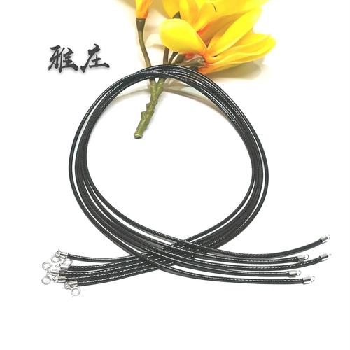 Ожерелье из шнура, корейский ремешок из нефрита для влюбленных, серебро 925 пробы, 2mm