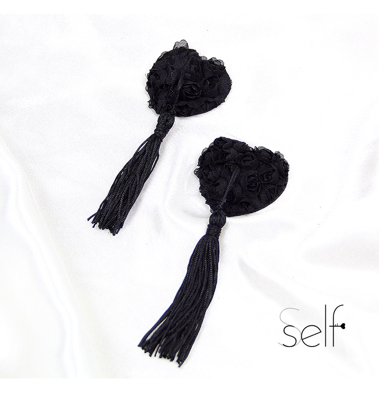 Three Point Exotic Teddy Lingerie Tassel Nipple Covers