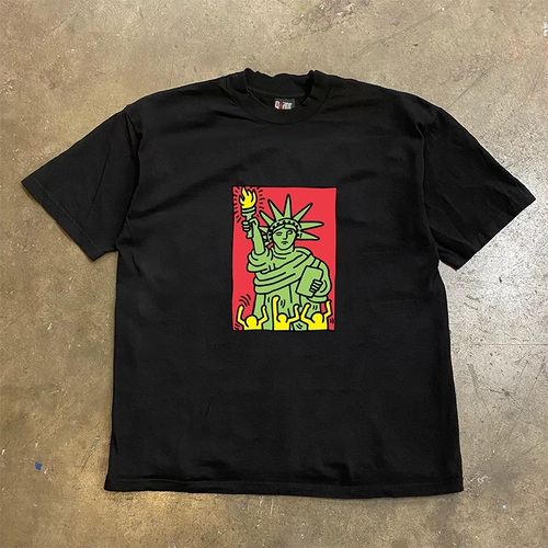 Мужская футболка с короткими рукавами Goddess of the Torch, свободный уличный стиль, модный дизайн, универсальный топ для женщин