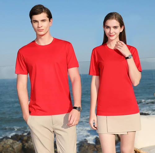 Летняя футболка для работы, короткий рукав, с вышивкой, с печатью вашего логотипа