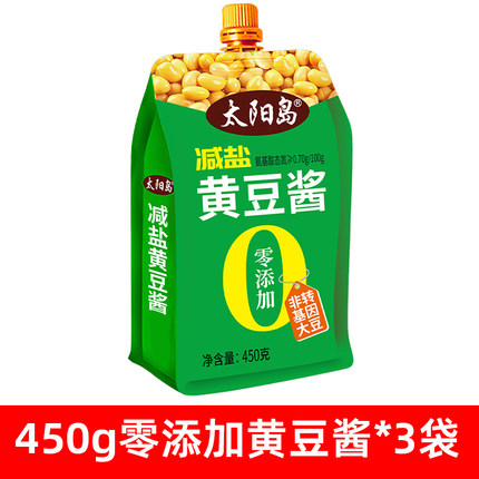 太阳岛450g无添加黄豆酱减盐0添加东北大酱豆瓣酱农家大酱零添加