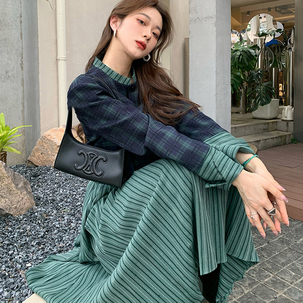 Осенняя небольшая юбка, комплект, в стиле Шанель, в западном стиле