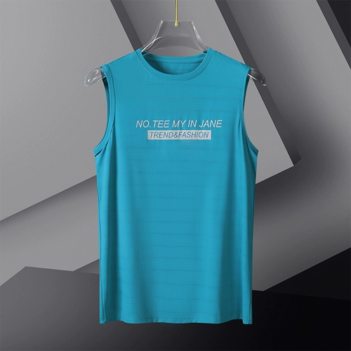 Шелковый летний жилет, тонкая спортивная трендовая футболка без рукавов для спортзала, свободный крой