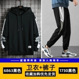 Мужские штаны, трендовые осенние универсальные спортивные повседневные брюки, в корейском стиле, коллекция 2021, свободный крой