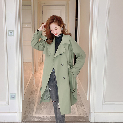 taobao agent Trench coat, autumn jacket, mid-length, 2020, Korean style, suitable for teen