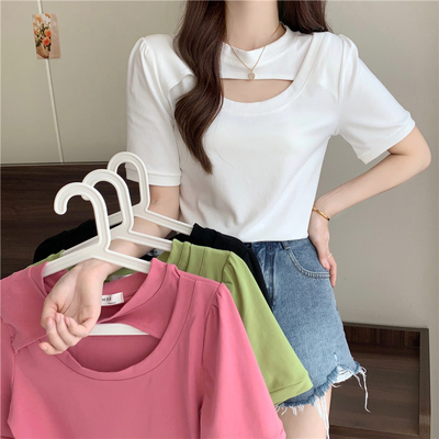 taobao agent Summer T-shirt, small jacket, plus size, fitted, 2022 collection, trend of season, with short sleeve