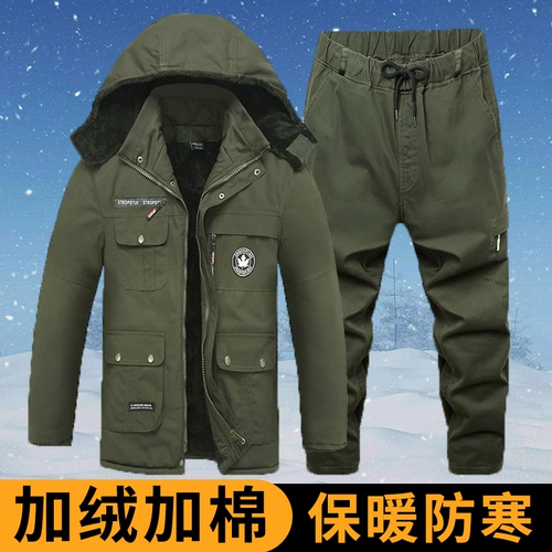 Зимний утепленный хлопковый комплект для работы, износостойкий пуховик, защита от ожогов, делается под заказ