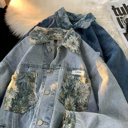 Tide, джинсовая мужская демисезонная ретро куртка, в американском стиле, подходит для подростков