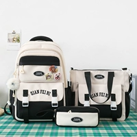 Черный комплект, значок, подвеска, 3 предмета